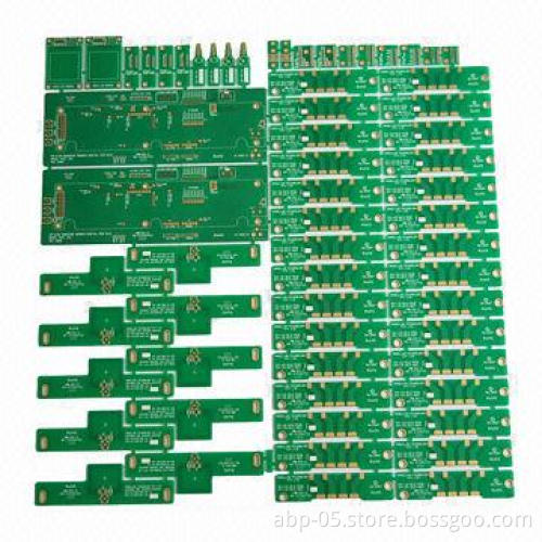 4-layered PCB with 1/1 Ounces Copper Thickness and Immersion Gold Finish, RoHS Mark